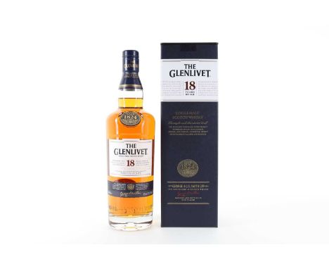 GLENLIVET 18 YEAR OLD SPEYSIDE SINGLE MALT  43% ABV / 70cl  One of the very first distilleries in Scotland to be granted an o