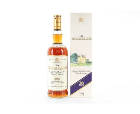 MACALLAN 1972 18 YEAR OLD 75CL SPEYSIDE SINGLE MALT  Distilled: 1972Bottled: 199043% ABV / 75cl  There are few distilleries i
