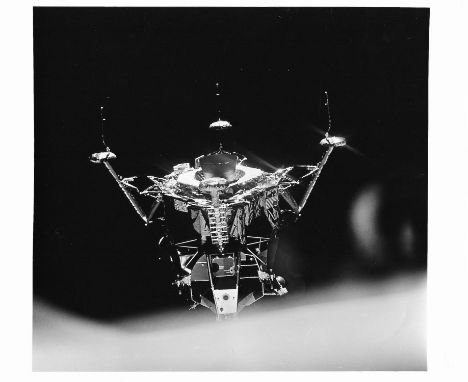 Michael Collins, onboard Command Module "Columbia"After the separation from 'Columbia', Lunar Module 'Eagle' descends to the 