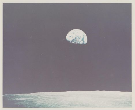 William Anders Very rare, second colour photograph of the Earthrise, taken moments after the first - most celebrated - photog