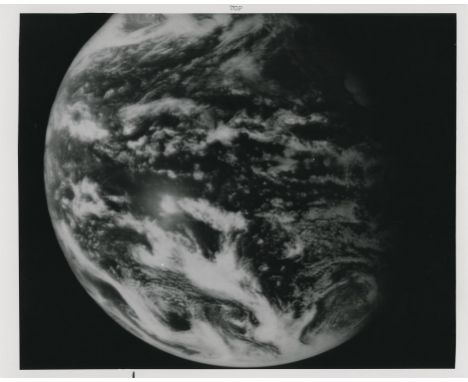 Black & White Spin Scan Cloud Camera onboard the geostationary satellite ATS 1Planet Earth13 December 1966Vintage gelatin sil