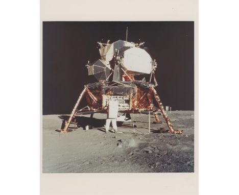 Neil ArmstrongBuzz Aldrin prepares to deploy scientific equipment at the Lunar Module20 July 1969Vintage chromogenic print on