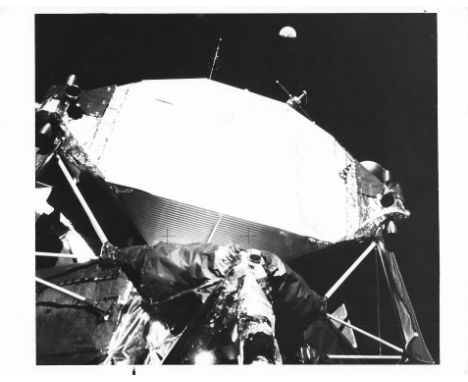 Neil Armstrong or Buzz Aldrin View of Earth over the Lunar Module20 July 1969Vintage gelatin silver print on fibre-based pape