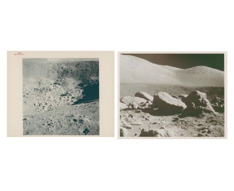 Eugene CernanA pair of moonscapes1) Shorty Crater, station 4 13 December 1972Vintage chromogenic print on fibre-based Kodak p