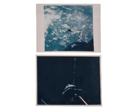 Richard GordonA pair of images depicting successful manoeuvres, comprising:1) Gemini 11 spacecraft is docked to the Agena veh