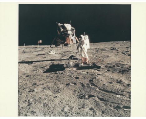 Neil ArmstrongBuzz Aldrin with the Passive Seismic Experiment Package (PSEP)20 July 1969Vintage chromogenic print on fibre-ba