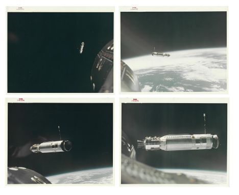 David ScottFour views of the Agena Target Docking Vehicle at decreasing range, comprising:1) Agena at 260 feet away from the 