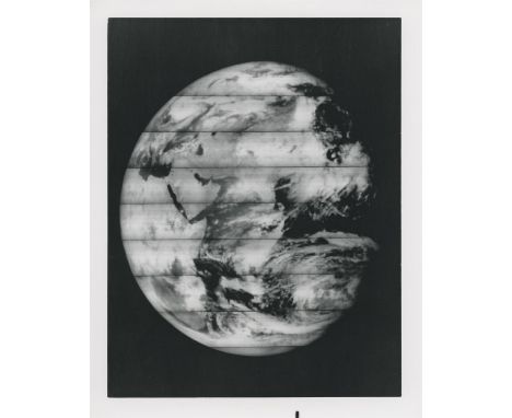 Camera onboard Lunar Orbiter V robotic probeA view of the nearly full Earth taken from 214,806 miles away from Earth, Saudi A