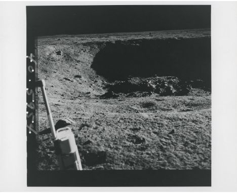 Neil ArmstrongLittle West Crater near the landing site of Apollo 1120 July 1969Vintage gelatin silver print on fibre-based pa