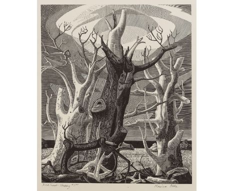 δ Poole (Monica) Dead Trees - Sheppey; Quarry; Cattle Barrier, three works, wood-engravings on wove papers, all signed in pen