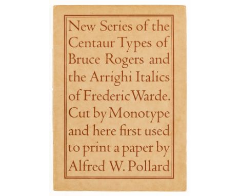 NO RESERVE Typography.- Morison (Stanley) Splendour of Ornament, number 330 of an unspecified number, original brocade, Lion 