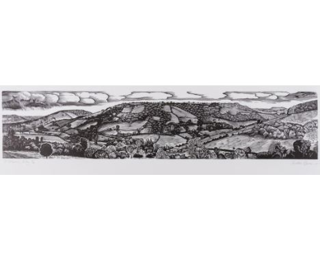 NO RESERVE δ Beaven (Marcus) St Catherine's Valley, large panoramic wood-engraving, on ivory wove paper, signed in pencil, in