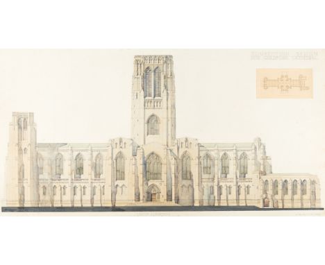 NO RESERVE Architecture.- Palmer-Jones (William John) Competition Design for Guildford Cathedral, unexecuted large design sho