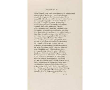 Bremer Press.- Homer. Poiesis: Odysseia [graece], edited by Eduard Schwartz, number 247 of 615 copies on Zanders hand-made pa