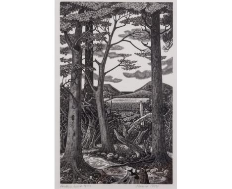 δ Poole (Monica) Kentish Wood; Pilgrim's Way; Old Fence, three works, wood-engravings on wove papers, all signed in pencil, i