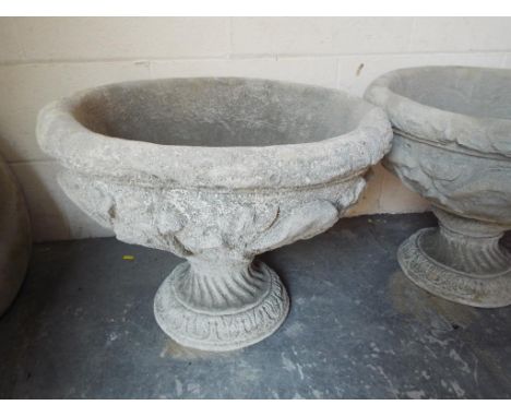A large stone planter 