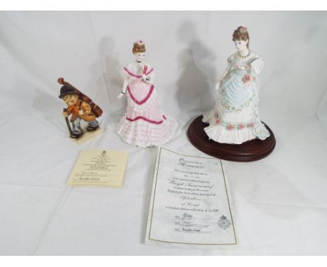 Two Royal Worcester lady figurines comprising First Dance produced in a limited edition #2191 / 7500 from The Tissot Collecti