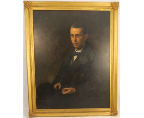 John "Jack" Davison, oil on canvas, portrait of his brother Thomas, 1919, 36ins x 28ins