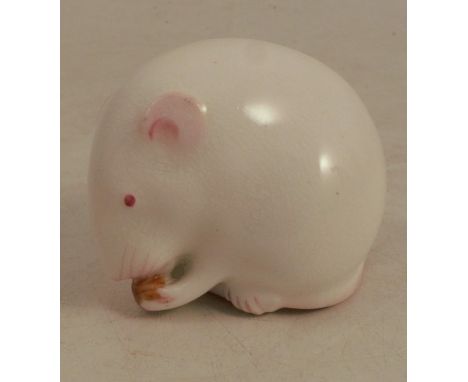 A Royal Worcester netsuke, in the form of a dormouse, height 1.5insCondition Report:  Very crazed