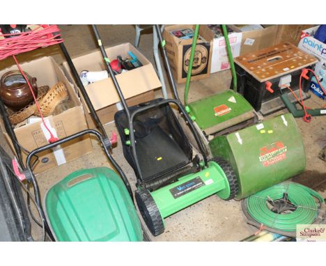 A Veri-Green 12" manual cylinder lawn mower 