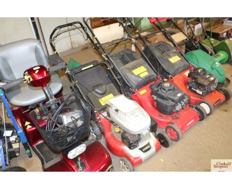 A Cobra rotary mower with instruction leaflets 