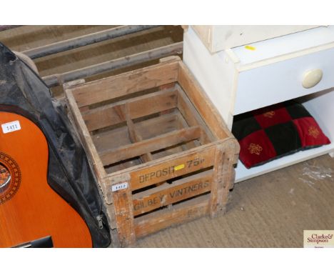 A vintage wine carrying box