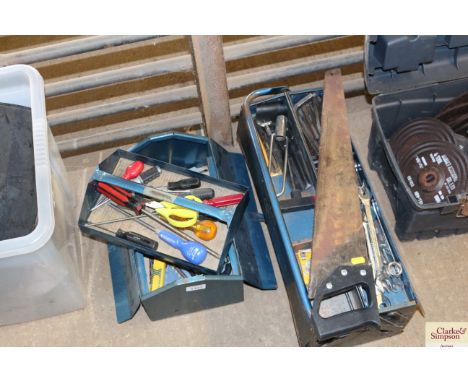 Two tool boxes and contents of tools