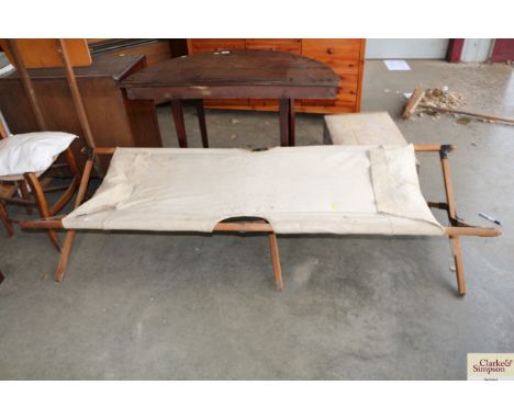 An army camp bed