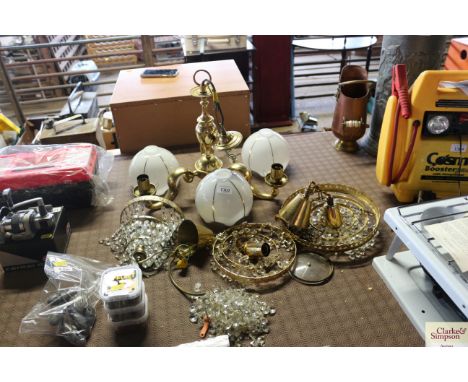 A quantity of various light fittings