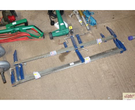 A quantity of modern sash clamps