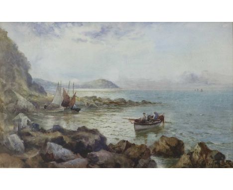Joseph Hughes Clayton (British, 1870-1930)"Wylfa Head from Camaes Bay"signed (lower-right), watercolour, 32cm by 51cm; togeth