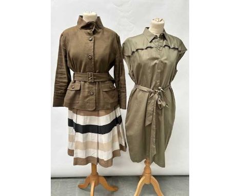Burberry Brit Cashmere Mix Cream Long Sleeve Cardigan relaxed fit with light checked design to the inside, hidden press stud 