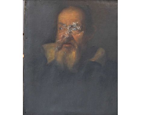 After Justus Sustermans (1597-1681) Portrait of Galileo Galielei  Oil on canvas, 57.5cm by 47.5cmProvenance: A Private Collec
