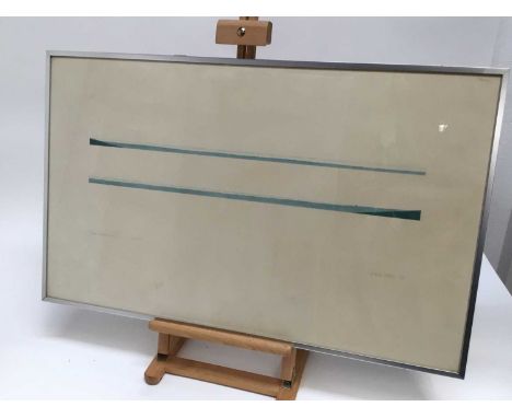 John Loker, print - Two Horizons, signed and dated '72, numbered 2/50, in glazed frame, 45cm x 74cm