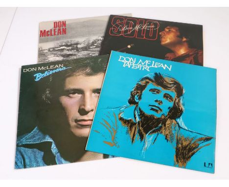 4 x Don McLean LPs. Daon McLean (UAS 29399).Tapestry. Solo. Believers