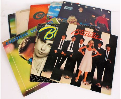 8 x Rock LPs. Blondie (3) - Plastic Letters (CHR 1166). Parallel Lines (CDL 1192) with printed inner sleeve. Eat To The Beat 