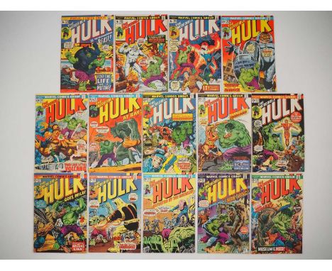 INCREDIBLE HULK #161, 162, 166, 167, 170, 171, 172, 177, 178, 179, 186, 187, 197, 198 (14 in Lot) - (1973/1976 - MARVEL - US 