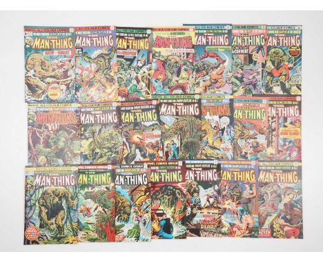 MAN-THING #1-6, 8-22 (21 in Lot) - (1974/1975 - MARVEL - US & UK Price Variant) - Almost complete run of Man-Things' first so