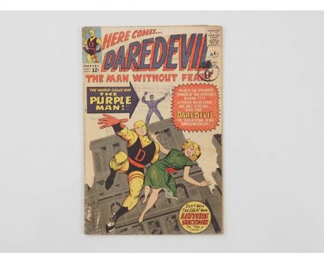 DAREDEVIL #4 - (1964 - Marvel) - Includes the first appearance and origin of the Purple Man - Jack Kirby cover art with Joe O