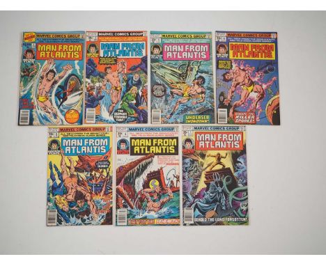 MAN FROM ATLANTIS #1, 2, 3, 4, 5, 6, 7 (7 in Lot) - (1977/1978 - MARVEL) - Full run of the 7 issue series published as a tie-