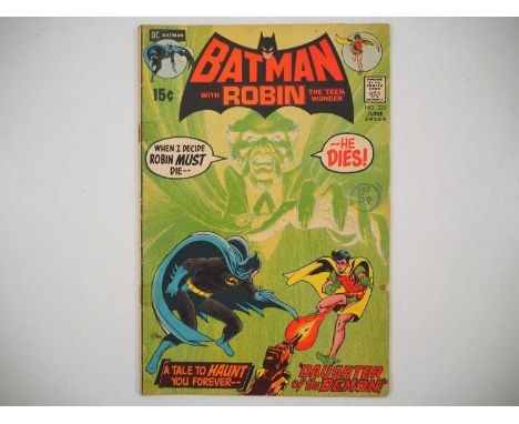 BATMAN #232 (1971 - DC) - The first appearance of Ra's al Ghul &amp; the second appearance of Talia al Ghul - Classic Neal Ad