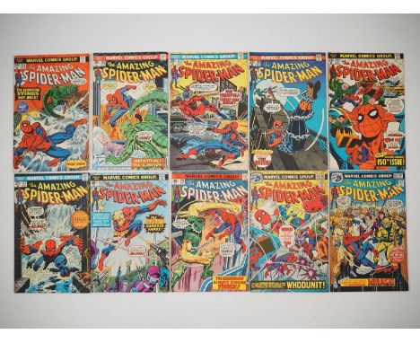 AMAZING SPIDER-MAN #145, 146, 147, 148, 150, 151, 153, 154, 155, 156 (10 in Lot) - (1975/1976 - MARVEL) - Professor Warren is
