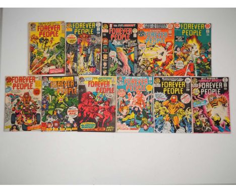 FOREVER PEOPLE #1, 2, 3, 4, 5, 6, 7, 8, 9, 10, 11 (11 in Lot) - (1971/1972 - DC) - Complete unbroken run which includes the f