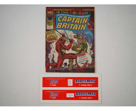 CAPTAIN BRITAIN #2 - (1976 - BRITISH MARVEL) - Dated October 20th - FREE GIFT INCLUDED - Second appearance & origin of Captai