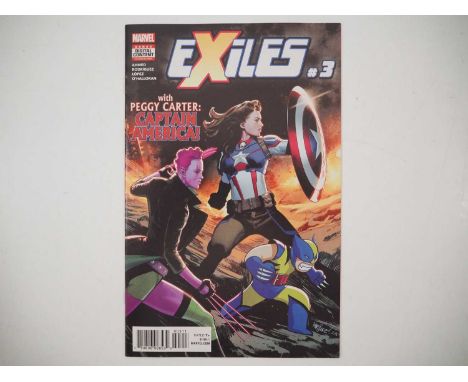 EXILES #3 (2018 - MARVEL) - The first full appearance of Peggy Carter as Captain America - Cover art by Javier Rodriguez - Fl
