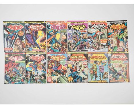 TOMB OF DRACULA #26, 27, 28, 30, 32, 33, 35, 36, 37, 39, 40, 41(12 in Lot) - (1974/1976 - MARVEL - US & UK Price Variant) - I