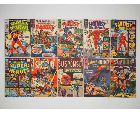 MARVEL SILVER AGE LOT (10 in Lot) - Includes CAPTAIN MARVEL #17 + CAPTAIN SAVAGE AND HIS LEATHERNECK RAIDERS #1 + FANTASY MAS