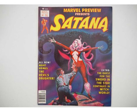 MARVEL PREVIEW: SATANA #7 (1976 - CURTIS) - First appearance of Rocket Racoon (Guardians of the Galaxy) in the story "Sword i