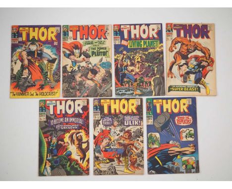 THOR #127, 128, 133, 135, 136, 137, 141 (7 in Lot) - (1966/1967 - MARVEL - US & UK Price Variant) - Includes first appearance