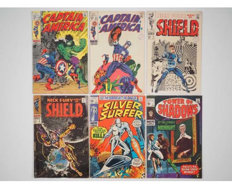 MARVEL SILVER AGE LOT (6 in Lot) - Includes CAPTAIN AMERICA #110, 111 + NICK FURY, AGENT OF SHIELD #4, 6 + SILVER SURFER #17 